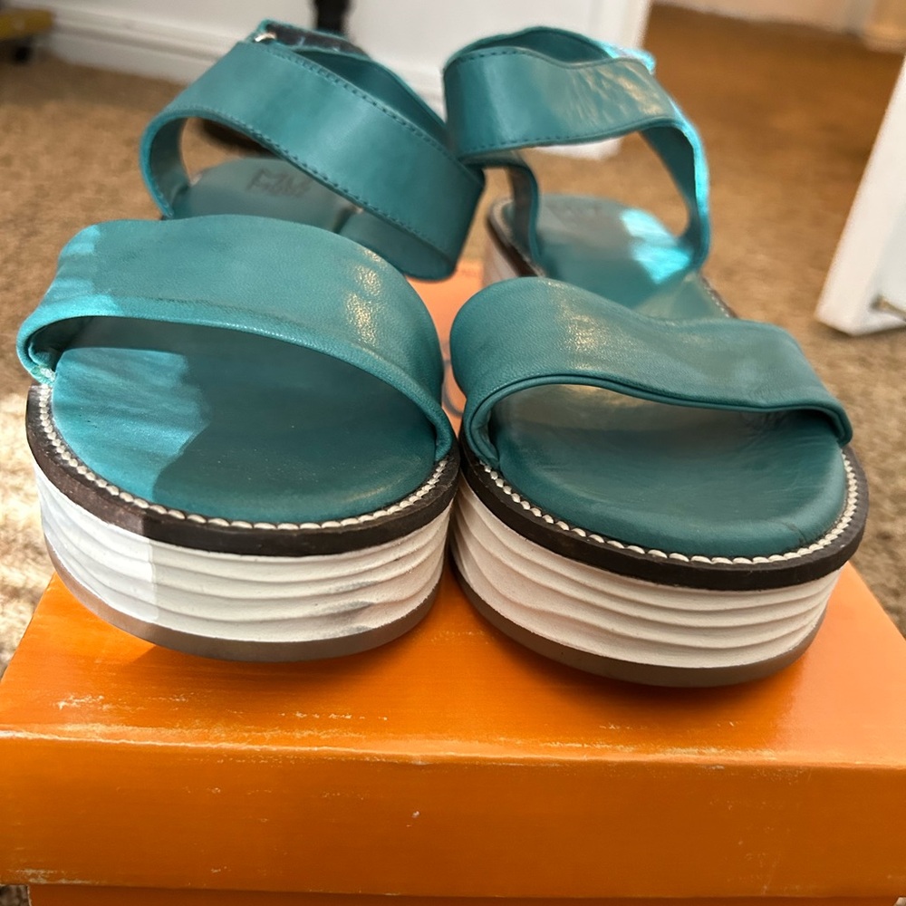 Miz Mooz Teal Sandals